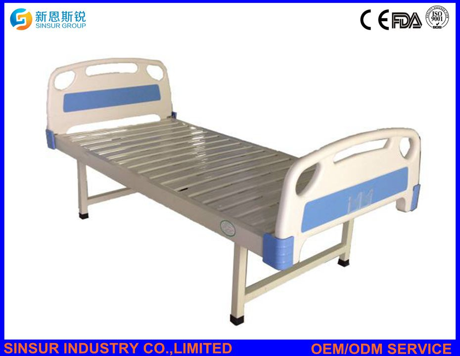 China Supply Cheapest Medical Equipment ABS Head/Footboard Flat Hospital Bed
