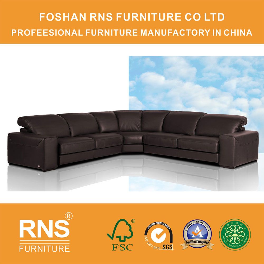 High Density Sponge Italy Leather Sofa Corner Sofa 8058