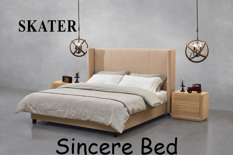 Sk20 American Style Bedroom Fabric Bed