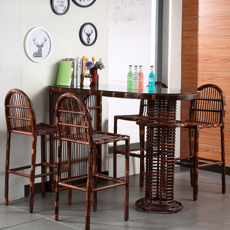Outdoor Garden Rattan Bar Tables and Chairs Bar Bar Z681