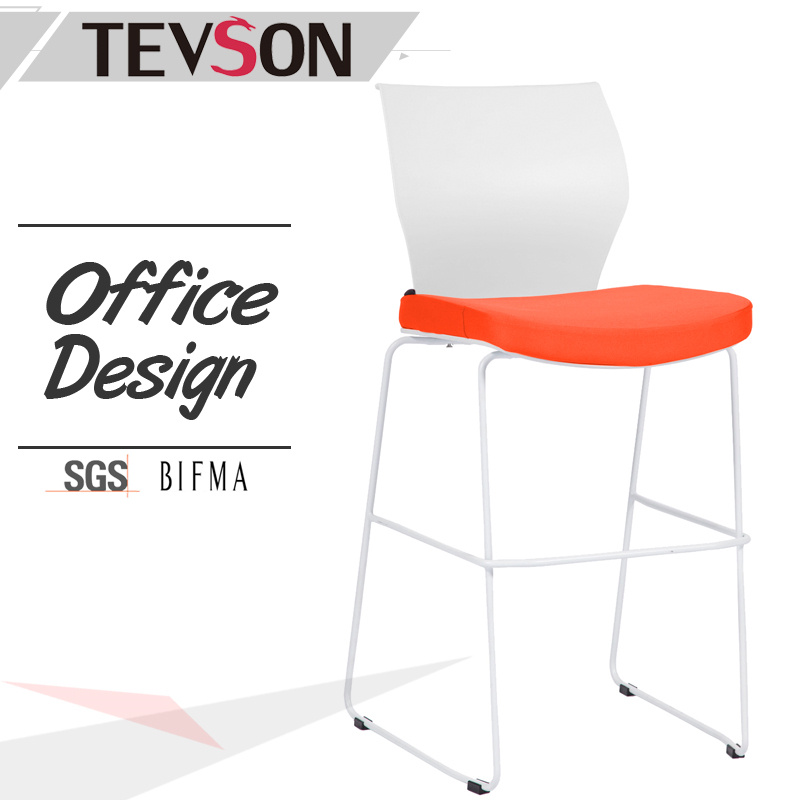 Modern High Fixed Solid Steel Frame Modern Counter Bar Stool