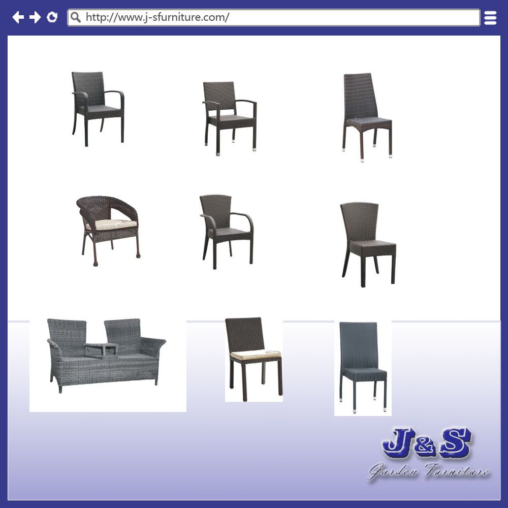 Outdoor Patio Rattan Chair Garden Wicker Furniture Flat Rattan Alum