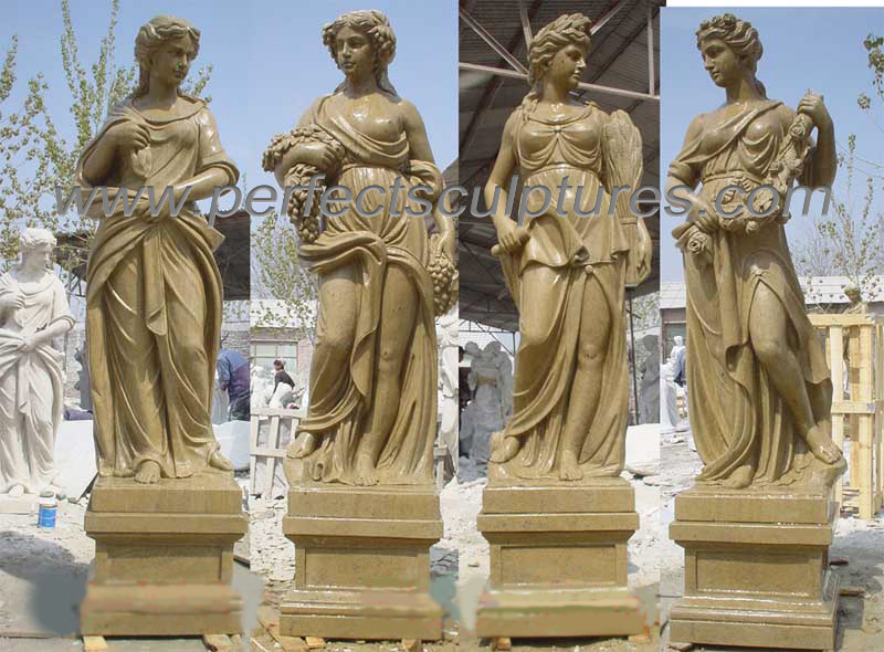 Garden Stone Four Season Sculpture with Sandstone Marble (SY-X1128)