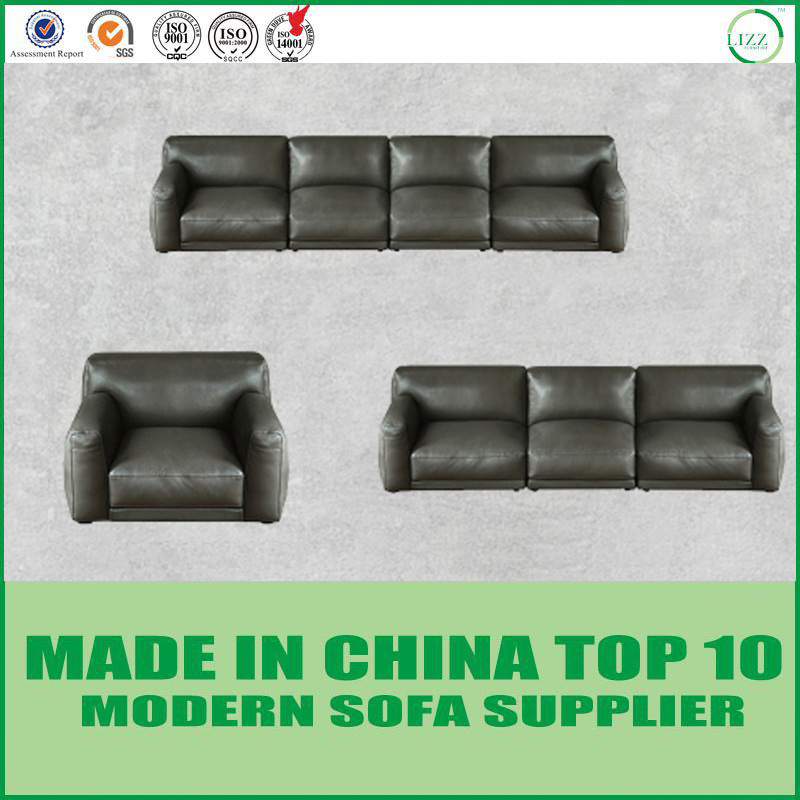 Modern Nordic Style Living Room Italian Leather Feather Sofa