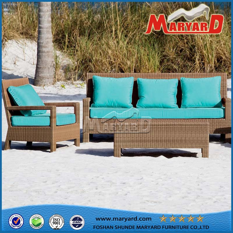 Aluminum Frame Wicker Rattan Sofa Patio Furniture