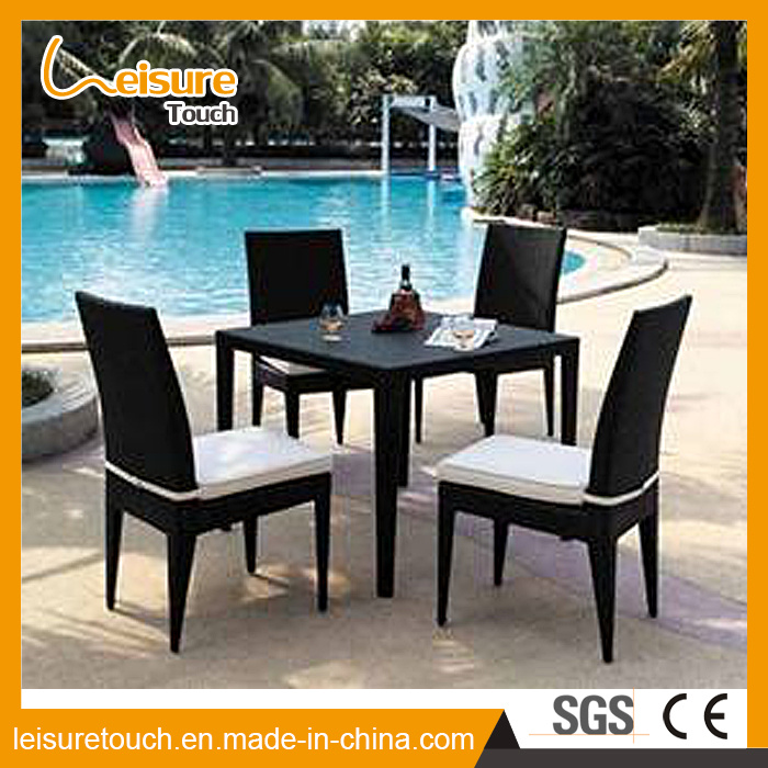 Garden Dining Patio Wicker Furniture Black Outdoor Chairs Rattan Table Set