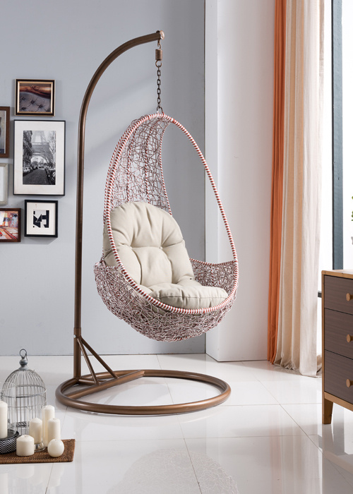 Wicker Rattan Swing Chair with Stand