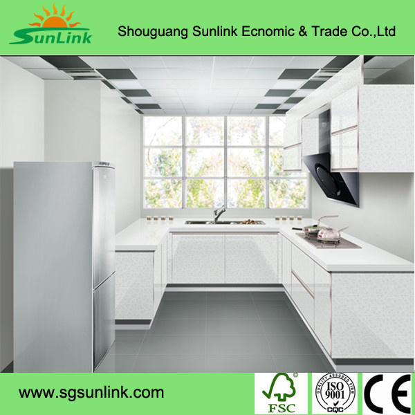 High Gloss Acrylic Kitchen Cabinet Door with Edge Banding (zhuv)