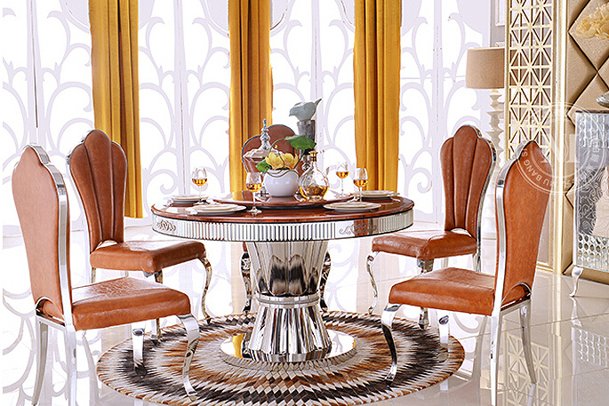 Fancy Comfortable Dining Table Set Glass