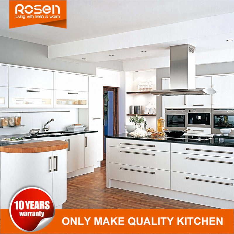 White Colors Wood Veneer Furniture Kitchen Cupboard