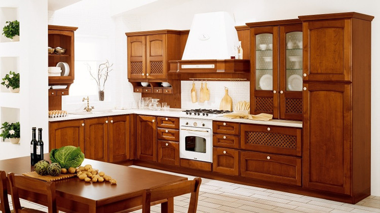 Classic American Solid Wood Kitchen Cabinet