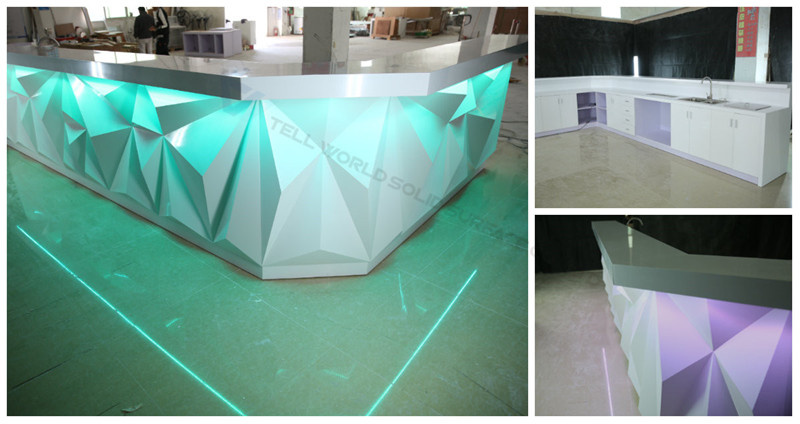 Mordern Artificial Marble Restaurant Bar Counter Design