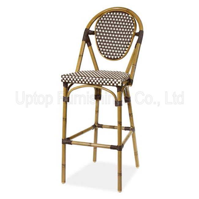 (SP-OC410) Outdoor Patio French Bistro Rattan Bar Stool