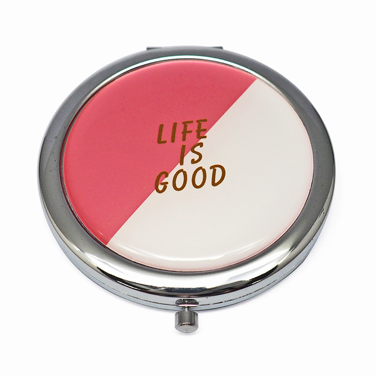 Wholesale High-End Round Silver Metal Pocket Mirror Cm-1212