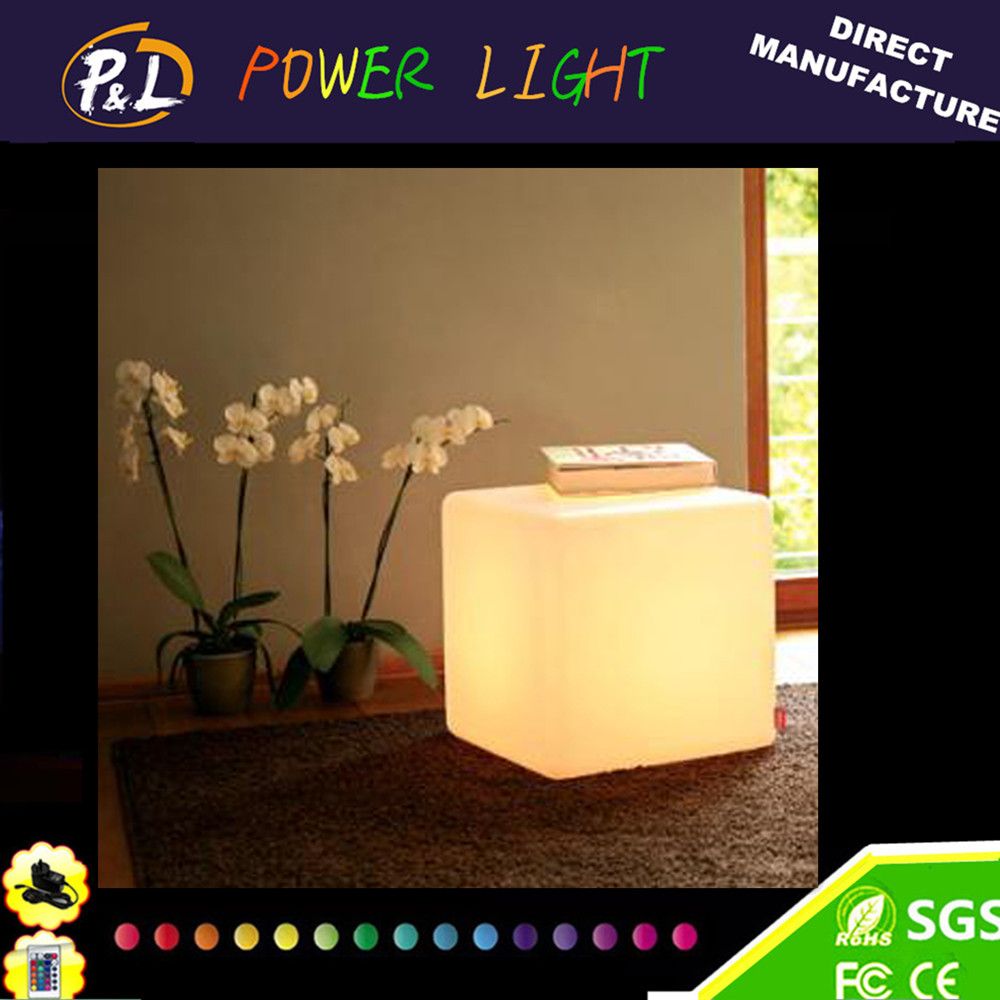 Lighting LED Cube Colorful PE Stool Furniture