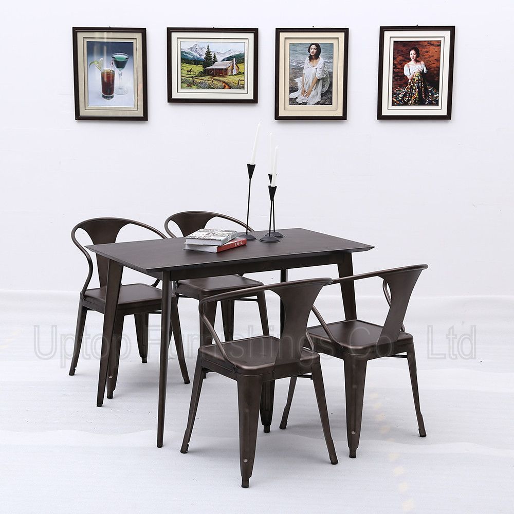 Metal Retro Style Industrial Table and Chair for Cafe (SP-CT765)