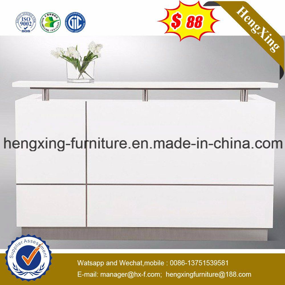 Modern High Glossy Office Table White Salon Reception Desk (HX-5N227)