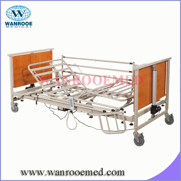 Bae5092 Factory Directly Electric Home Wooden Care Bed with Steel Side Rails