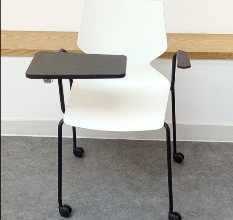 High Quality Bright Color Plastic Writing Pad Office Chair
