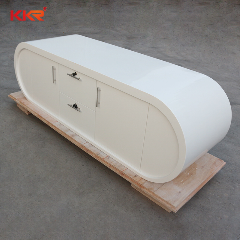 Artificial Stone Acrylic Solid Surface Modern Office Desk