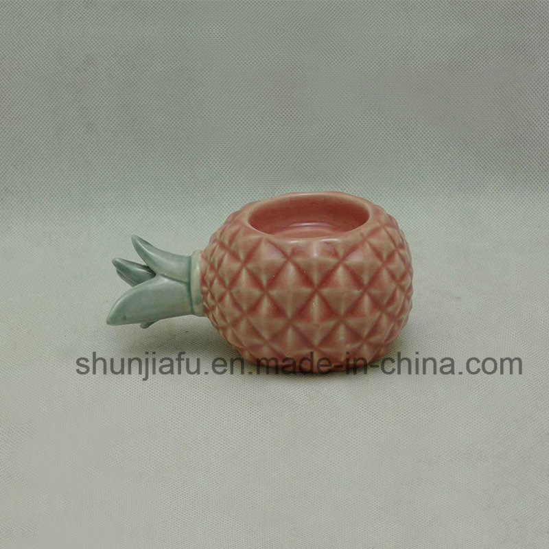 Ceramic Pineappler Candle Holder Home Decor