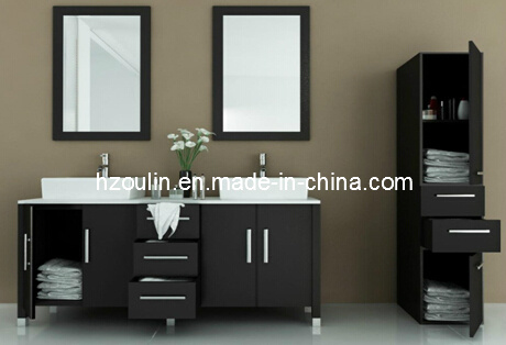 Double Sink Solid Wood Modern Bathroom Vanity (BA-1123)