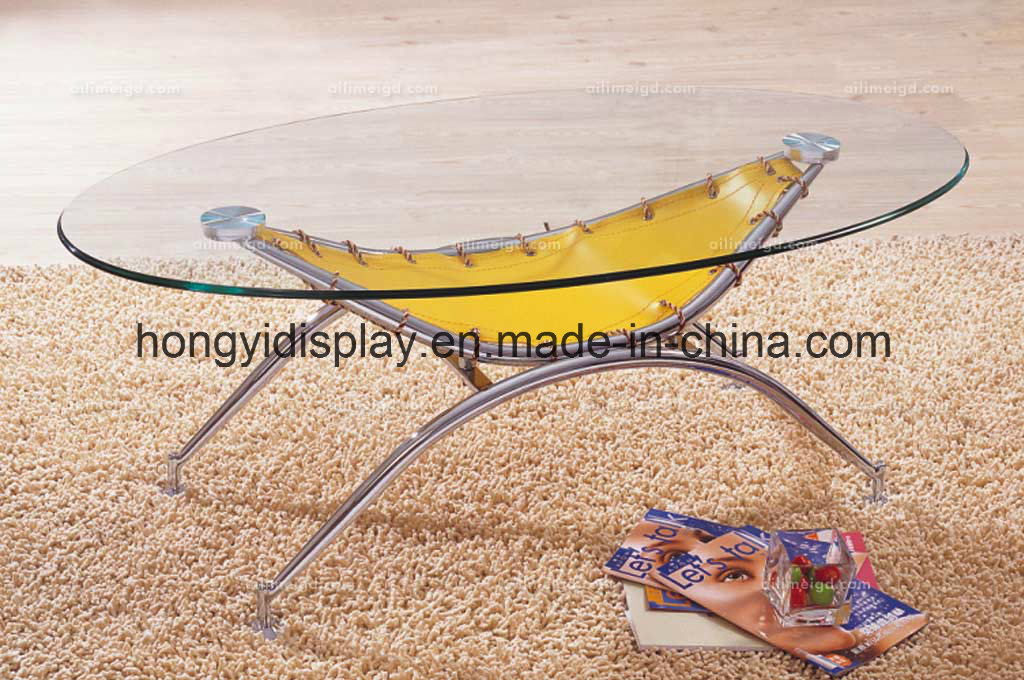 Round Shape Glass Tea Table