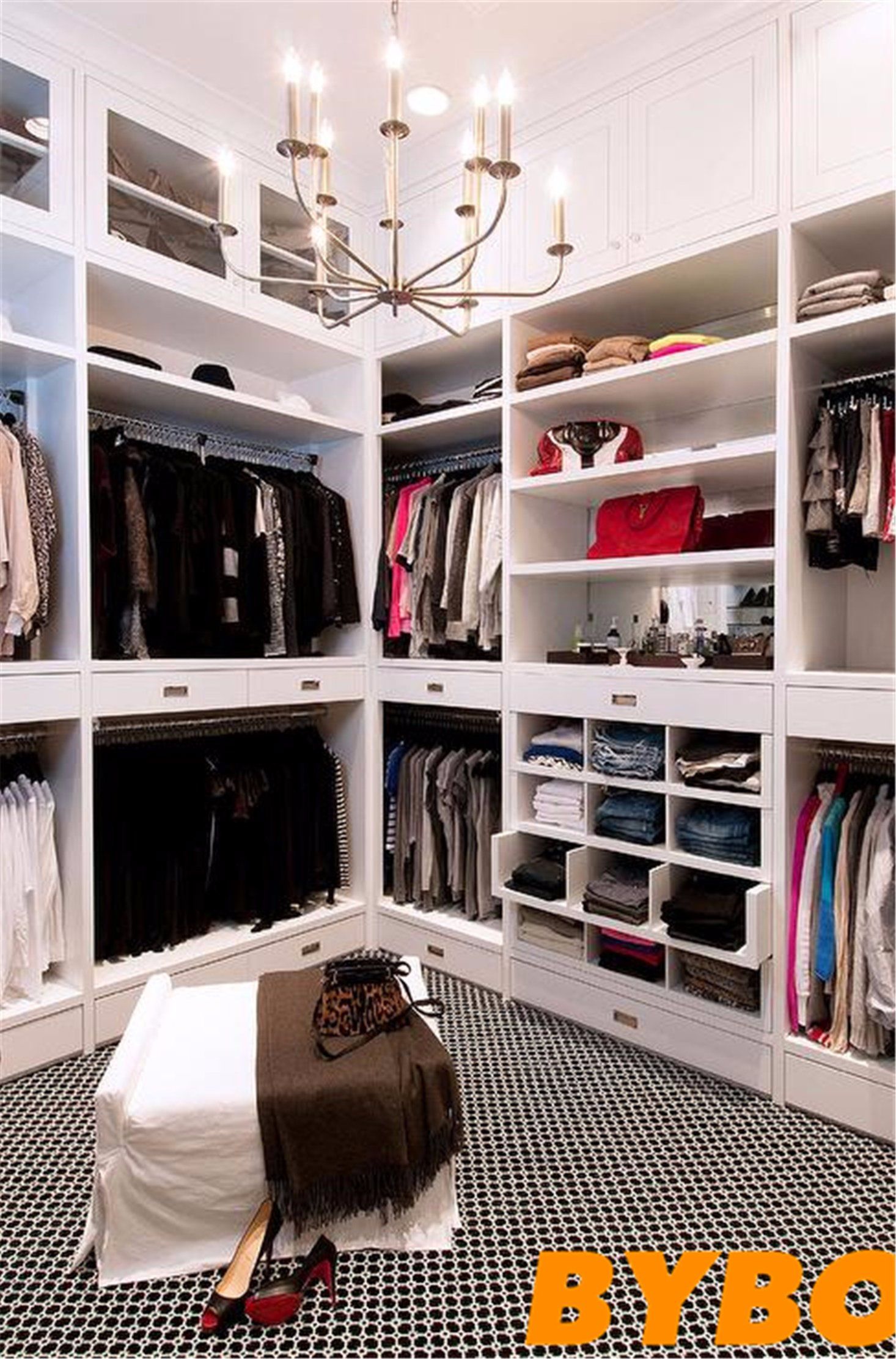 New Design Modern High Glossy Lacquer Wooden Wardrobe (BY-W-107)