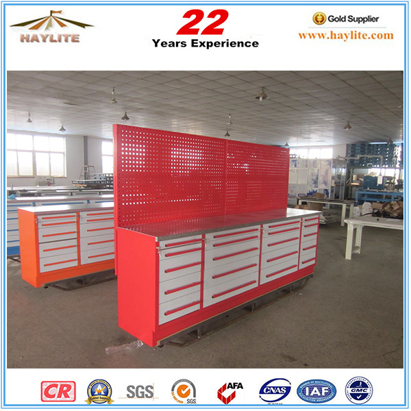 112in 20drawer Steel Roller Tool Storage Cabinet with Wooden Top