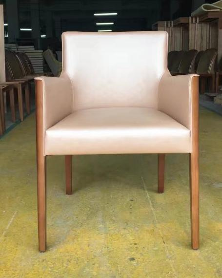 Dining Room Solid Wood Frame Fabric Dining Chair