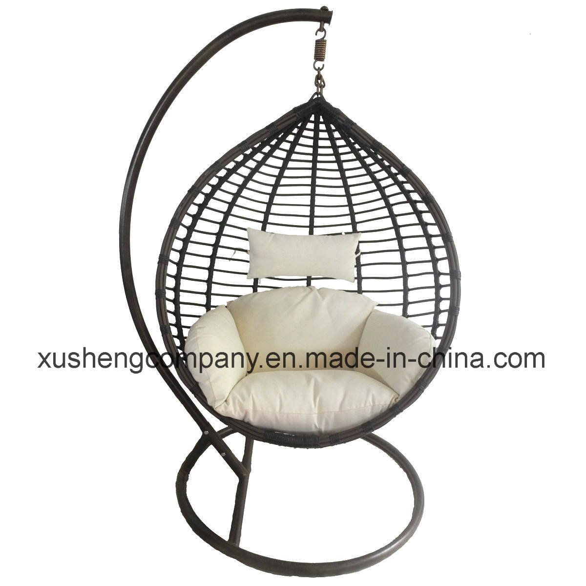 Bentley Garden Black Cream Cushion Swing Chair