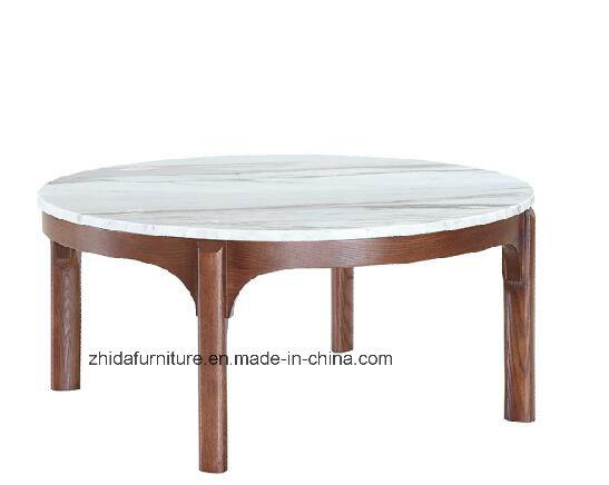 2016 Promotional Wholesale Marble Tea Coffee Table with Metal Leg