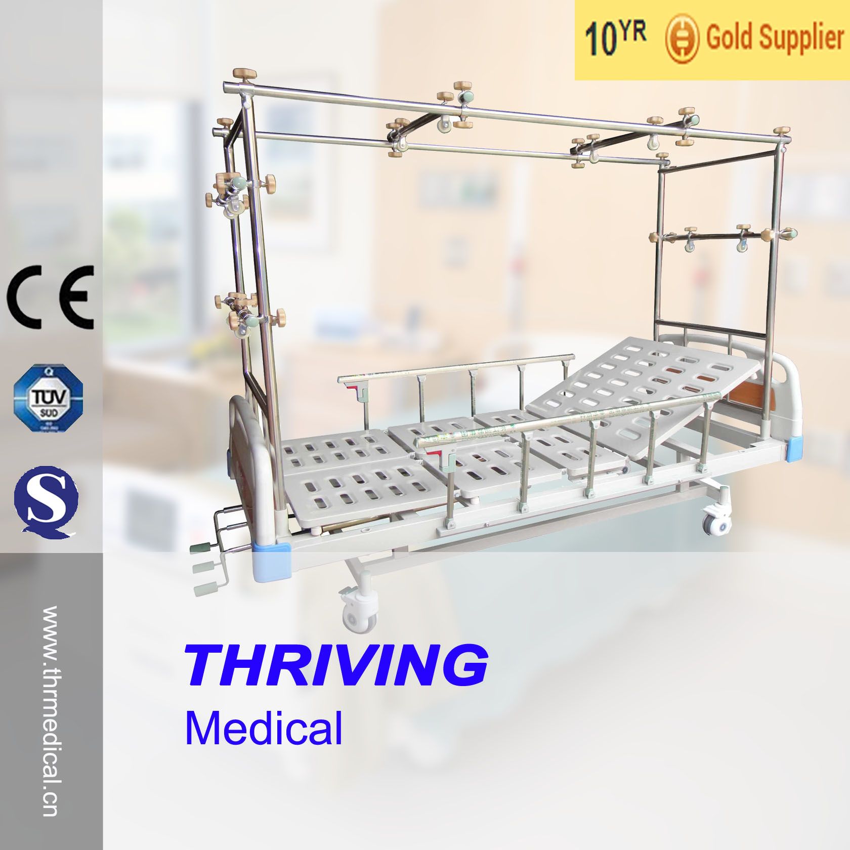 3-Crank Manual Orthopaedics Traction Bed (THR-TB321)