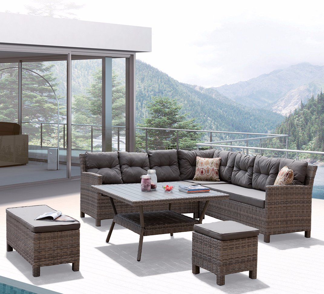 Garden Patio Wicker Barbados Alt Lounge Outdoor Home Hotel Office Sofa (J620-Alt)