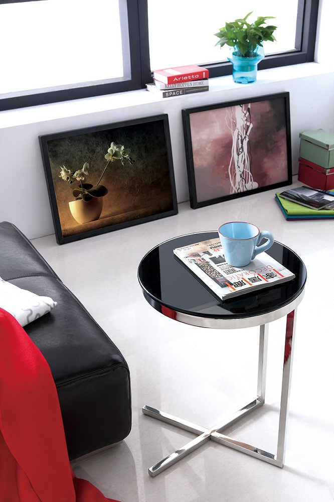 Hot Sales Glass Top Modern Design Side Coffee Table (CJ-157)