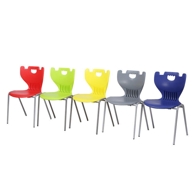 Clolorful Plastic School Classroom Chair Without Armrest