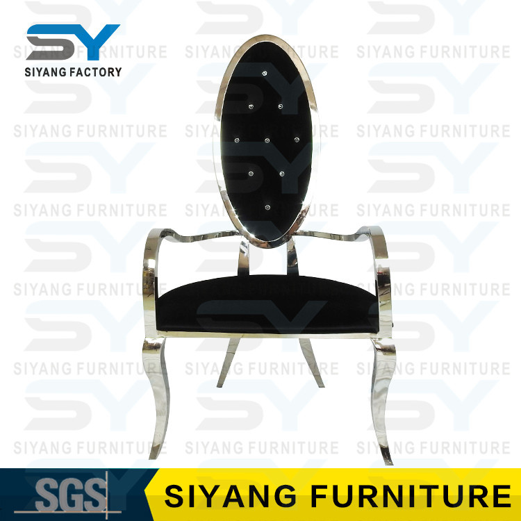 Hotel Furniture China Armrest Chair Steel Chair Leather Dining Chair