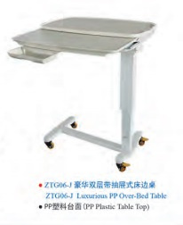 Xy-Ztg06-J Luxurious PP Over-Bed Table with Two Drawers