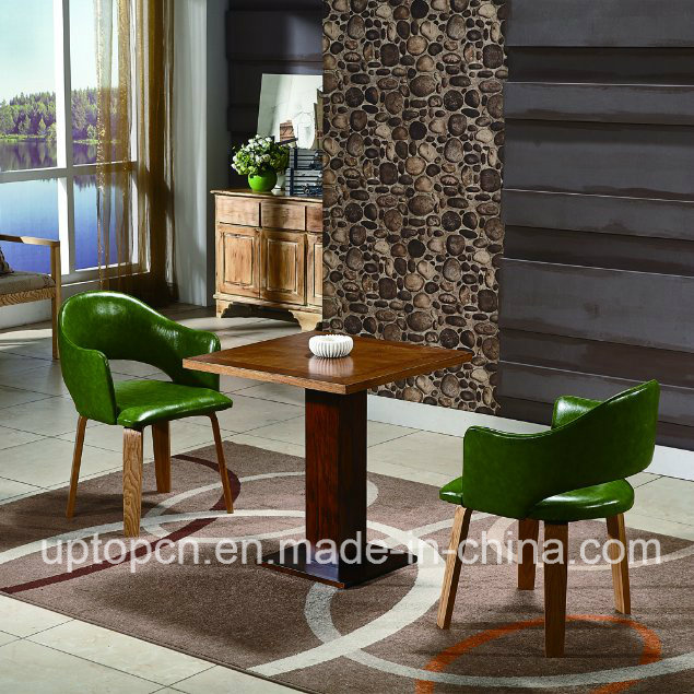 Timber Restaurant Furniture Set with Upholstered Chair and Upgrade Solid Table (SP-CT784)