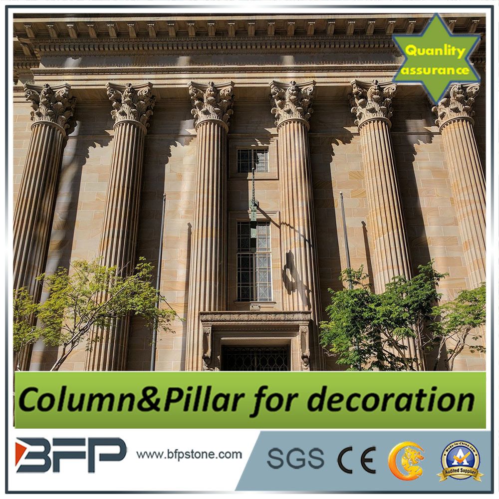 Stone Carving White Marble Roman Column for Home Decoration