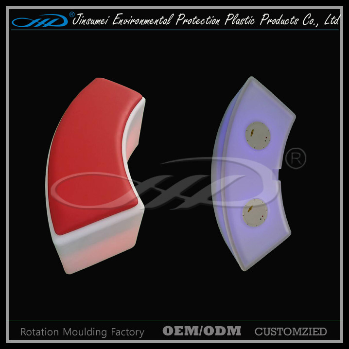 Durable in Use Remote Control Plastic LED Furniture