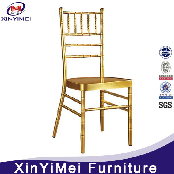 Wholesale Stacking Gold Metal Wedding Chiavari Chair for Hotel