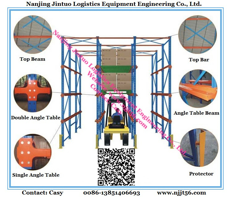 Warehouse Heavy Duty Drive in Pallet Shelving for Storage Equipment