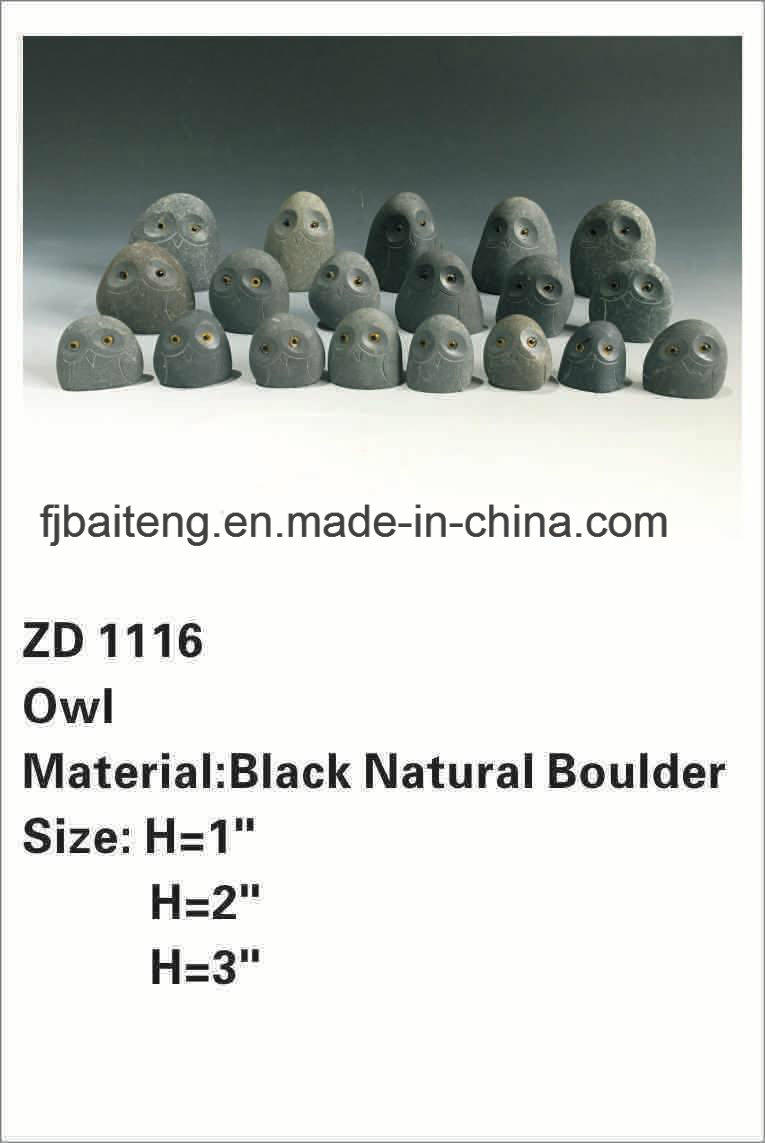 Hand Made Owl Stone Sculpture