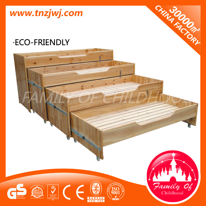 Kindergarten Four Layers Sliding Bed Wooden Classroom Furniture