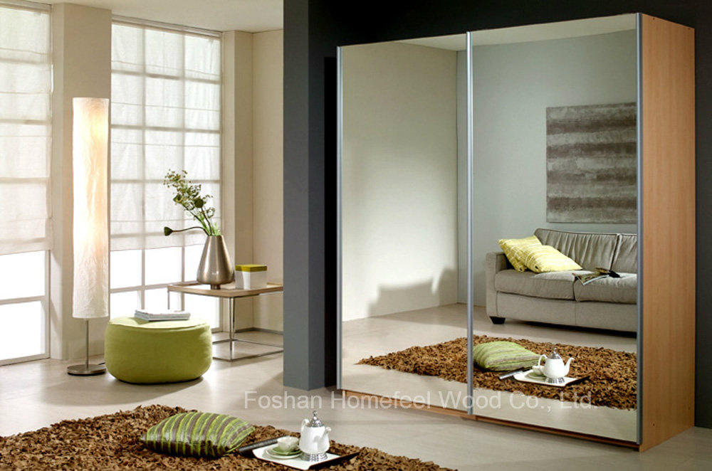 Dover 2 Door 2 Mirror Sliding Door Wardrobe (HF-WB041)