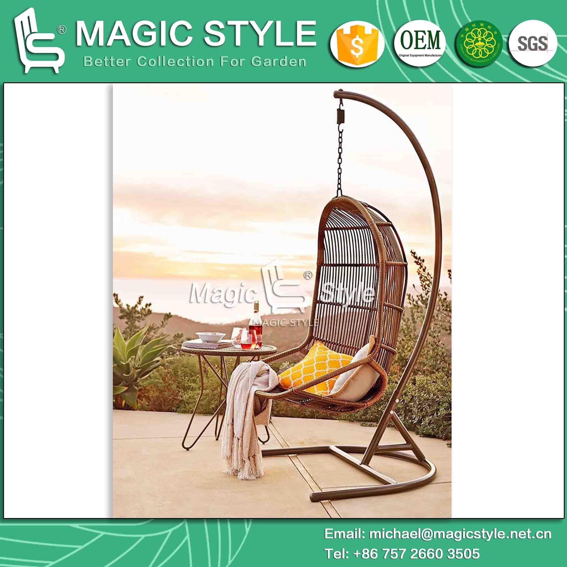 High Quality Swing Rattan Wicker Swing Balcony Patio Hammock (Magic Style)