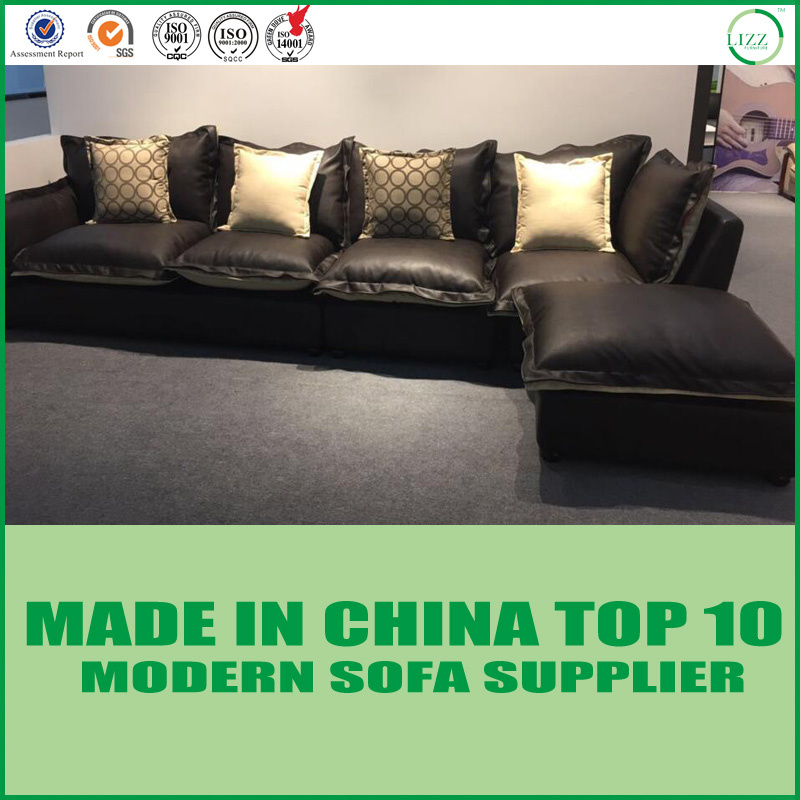Popular L Shape Living Room Leather Corner Sofa