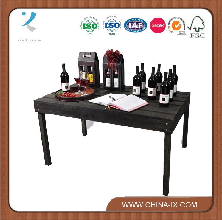 Customized Wooden Display Table with Wheels