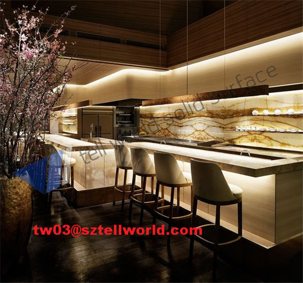 Restaurant Fastfood Illuminated LED Bar Counters